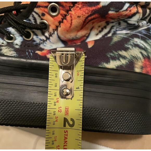 Jeffrey Campbell JC Play Tiger Black Canvas Platform Sneakers US 7 - Picture 8 of 8